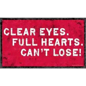  Friday Night Lights Lions Clear Eyes Metal Sign 