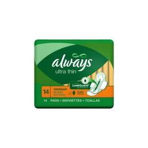 Always Ultra Thin Overnight Protection Pads with Flexi wings Case of 