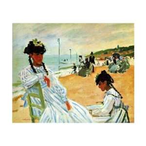  Camille at the Beach Giclee Poster Print by Claude Monet 