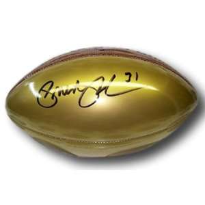  Priest Holmes Autographed Ball   Gold   Autographed 