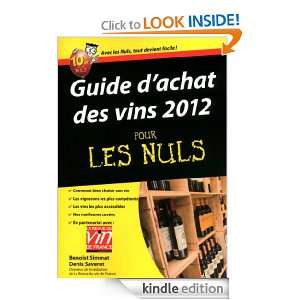 Guide dachat des vins 2012 Pour les Nuls (French Edition) BENOIST 