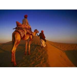 Man Atop Camel, Thar Desert, Rajasthan, India Photos To Go Collection 