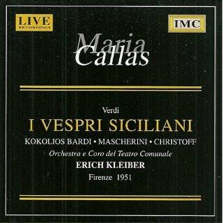Vespri Siciliani by Verdi, Callas, Kleiber, Bardi and Mascherini 