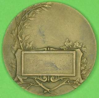   french Art Nouveau bronze medal Early 20th century by Mattei  
