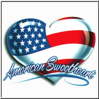 American Sweetheart Heart U.S. Flag Creeper 6,12,18 Months 100% Combed 