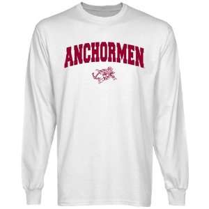 Rhode Island Anchormen White Logo Arch Long Sleeve T shirt :  