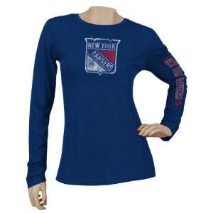  New York Rangers Womens Ginormous Logo Long Sleeve T 