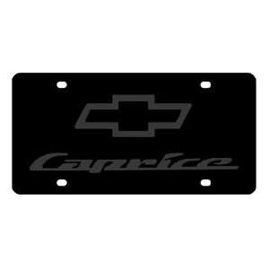 Chevrolet Caprice License Plate on Black Steel: Automotive