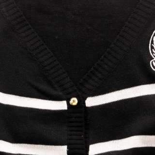 Womens Stripes Knit Tops Cardigan Outerwear Sweaters w3  