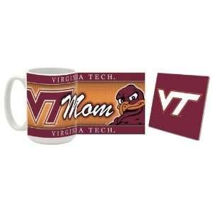 Virgina Tech Mug & Coaster Gift Box Combo Virginia Tech Hokies 