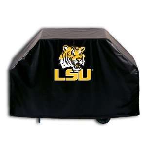    LSU Tigers Logo Grill Cover on Black Vinyl: Patio, Lawn & Garden