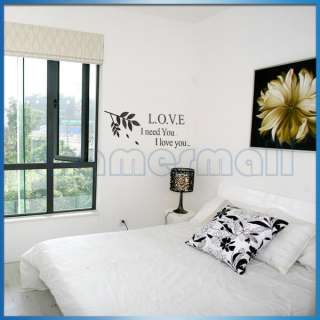 Removable Romantic Vow Quote Art Mural Wall Sticker Wall Decal Home 