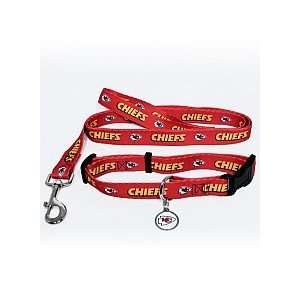 Kansas City Chiefs Dog Collar & Leash Set