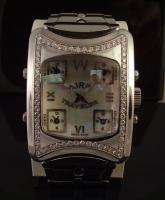Authentic Chris Aire World Traveler 5 Time Zone 2ct Diamond Watch 