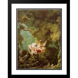 Fragonard, Jean Honore 28x36 Framed and Double Matted The Swing 