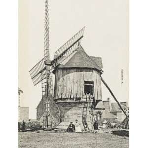  Old French Wooden and Stone Windmill (La Vieux Moulin) at 