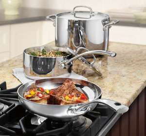   Tri Ply Stainless 10 Piece Cookware Set 
