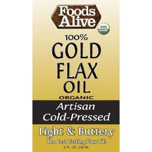  2 pack Organic Gold Flax Oil (8 oz.) Health & Personal 