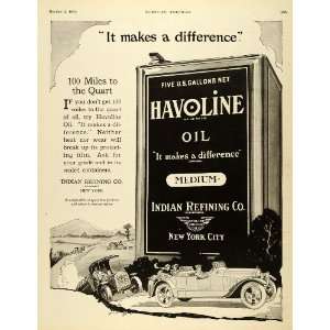  1920 Ad Havoline Indian Refining New York Automobile Oil 