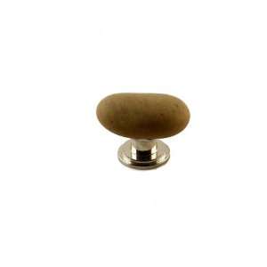  Old Souls Small River Rock Knob with Polished Nickel Base 
