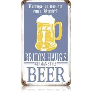  Briton Beer Food and Drink Vintage Metal Sign   Victory 