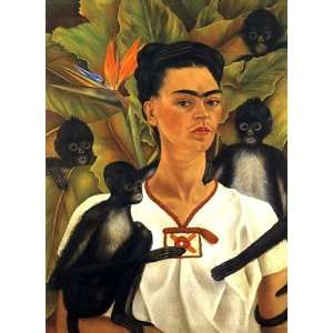  Frida Kahlo Art Reproduction Oil Painting   Self Portrait 