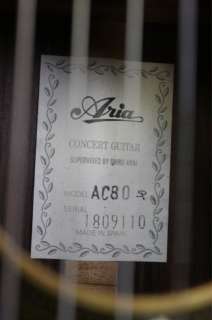 Aria AC80 Spanish Concert Classical Guitar   New Spain Shiro Arai RRP$ 