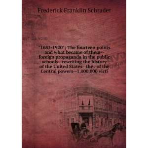   Central powers  1,000,000 victi Frederick Franklin Schrader Books