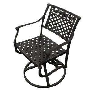  Princeton Cast Aluminum Swivel Rocking Chair   Black 