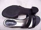 CONNIE POSH NAVY LEATHER SANDALS WOMENS SHOES sz 6 NEW