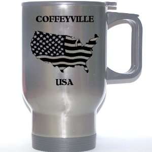  US Flag   Coffeyville, Kansas (KS) Stainless Steel Mug 