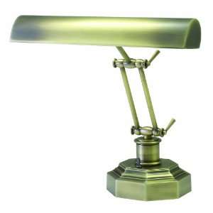 House of Troy P14 203 AB 12 1/2 Inch Portable Desk/Piano Lamp, Antique 