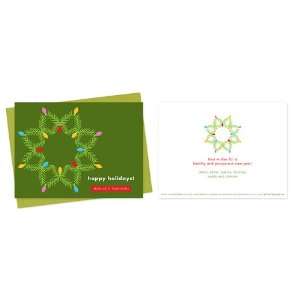 Bulb Wreath   Personalized Holiday Cards Health 