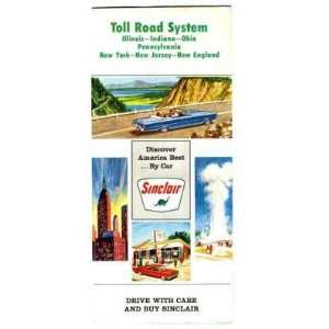  Sinclair Toll Road System Map IL IN OH PA NY NJ NE 1966 