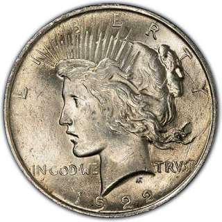 1922 P AU+++ Peace Dollar in Eagle Coin Holder     