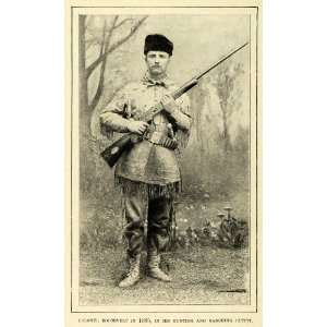 1898 Print Colonel Theodore Roosevelt U. S. President Rifle Hunting 
