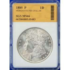  1885 P MS66 Morgan Silver Dollar SGS Graded: Everything 