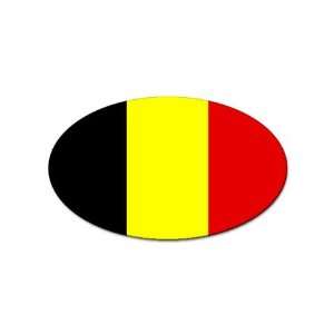 Belgium Flag oval sticker