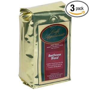 Caffe Appassionato Beethoven Blend Ground Coffee, 12 Ounce Bag (Pack 