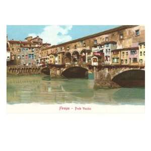  Ponte Vecchio, Florence, Italy Giclee Poster Print, 24x32 