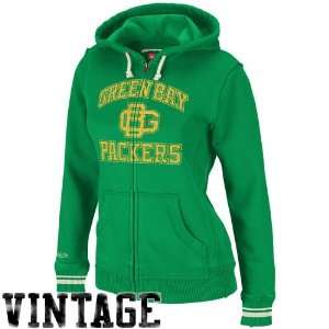   Ladies Green Arch Rivals Full Zip Hoodie Sweatshirt: Sports & Outdoors