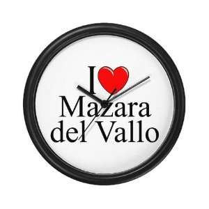  I Love Heart Mazara del Vallo Italian Wall Clock by 