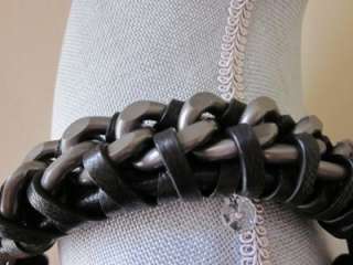 Oryany Black Silver Spanish Sequin Braided Chain Handle Hobo Handbag 