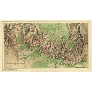   GRAND CANYON NATIONAL PARK (ARIZONA/AZ) MAP USGS 1926