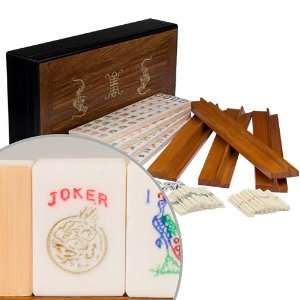    American Western Bone Bamboo Mahjong with Bats Toys & Games