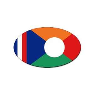  Reunion Flag oval sticker 