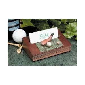  Golf Motif Book Business Card Holder