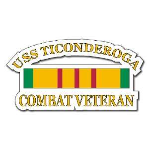 USS Ticonderoga Vietnam Combat Veteran Decal Sticker 5.5