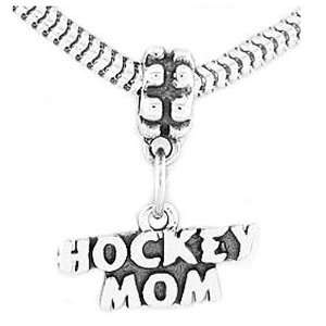  Sterling Silver Hockey Mom Dangle Bead Charm Jewelry