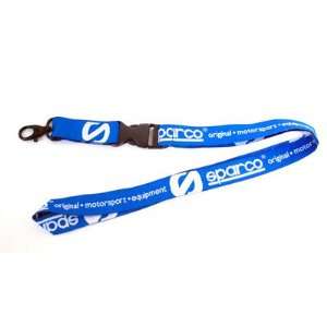    Sparco Official Blue/White Lanyard Neck Strap ID Holder Automotive